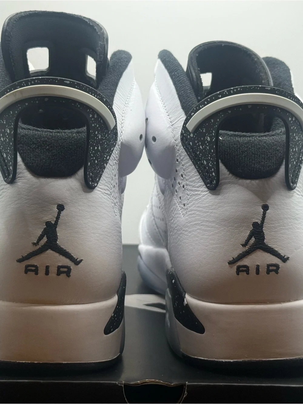Jordan White and Black High-Top Sneakers   Reverse Oreos